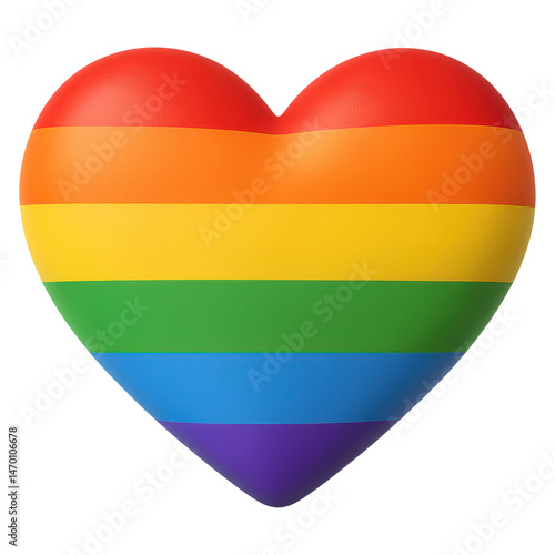 Free Download Cute rainbow heart illustration sticker graphic design png transparent 3d icon - GFXLoad