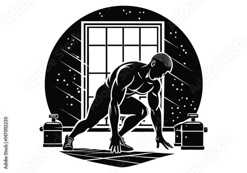 Dynamic Burpee HIIT Silhouette