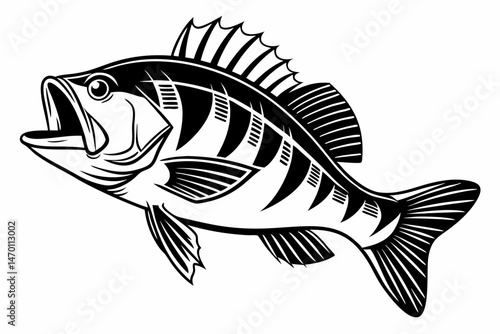 perch sihouette black vector
