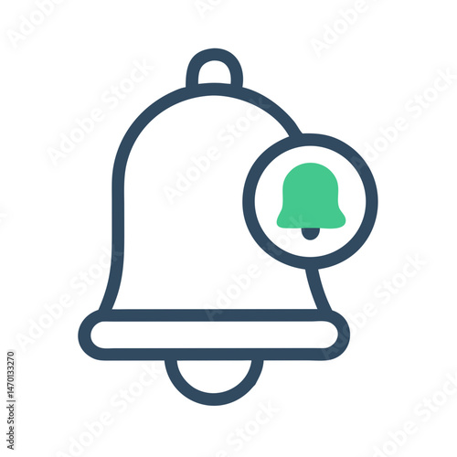 Bell Notification Icon Representing Alert Signal and Real-Time Reminder System