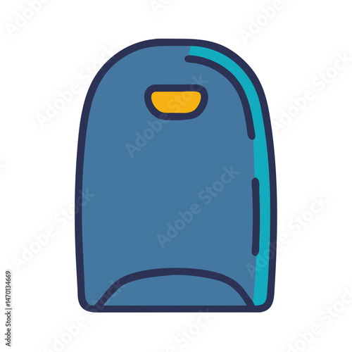 Bodyboard or Kickboard Icon Representing Water Sports and Swimming Training Equipment