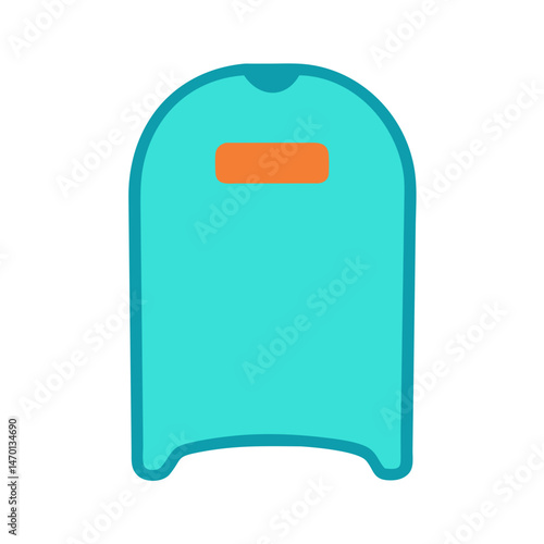 Bodyboard or Kickboard Icon Representing Water Sports and Swimming Training Equipment