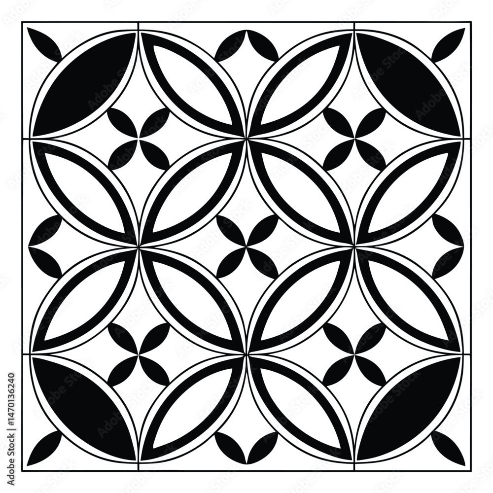 Fototapeta premium Silhouettes icon set and outline vector illustration.