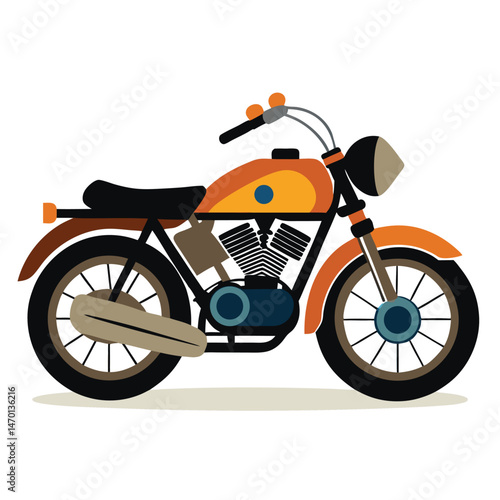 motor cycle vector image on white background