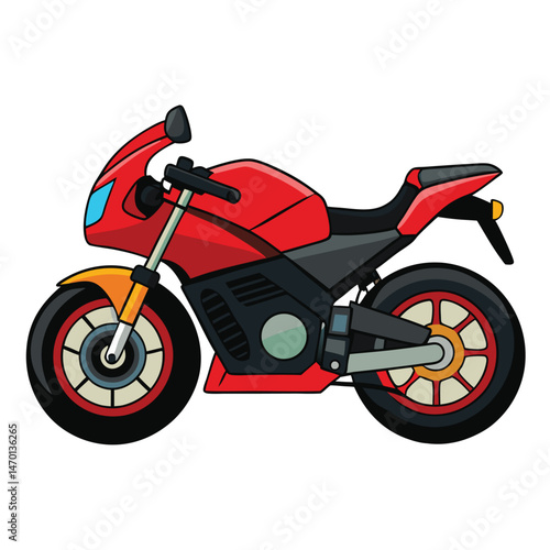 motor cycle vector image on white background