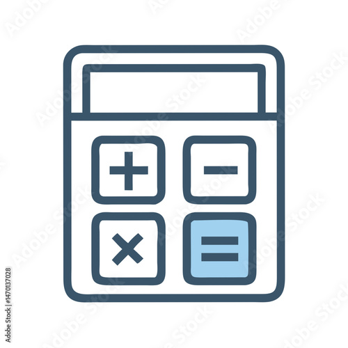 Calculator Icon Representing Finance and Mathematical Calculations