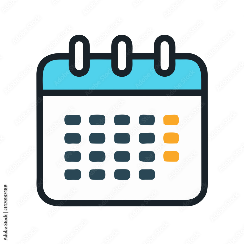 Calendar Icon Representing Date Scheduling and Time Management Calendar Icon Representing Date Scheduling and Time Management
