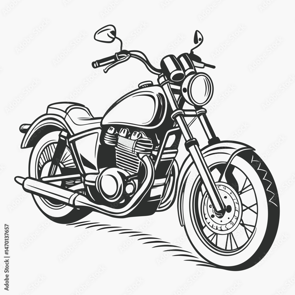 Fototapeta premium motor cycle vector image on white background