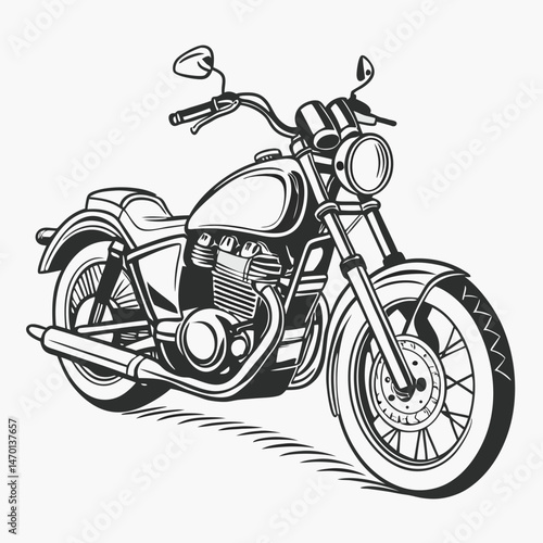 motor cycle vector image on white background