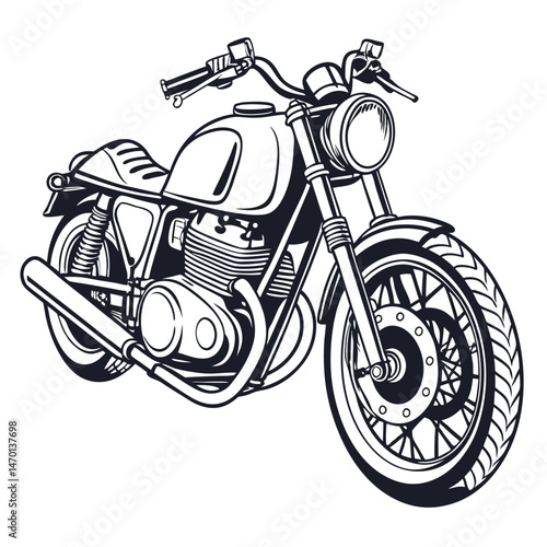 motor cycle vector image on white background