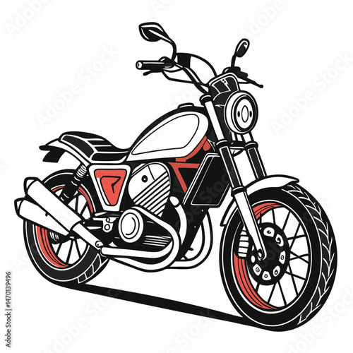 motor cycle vector image on white background