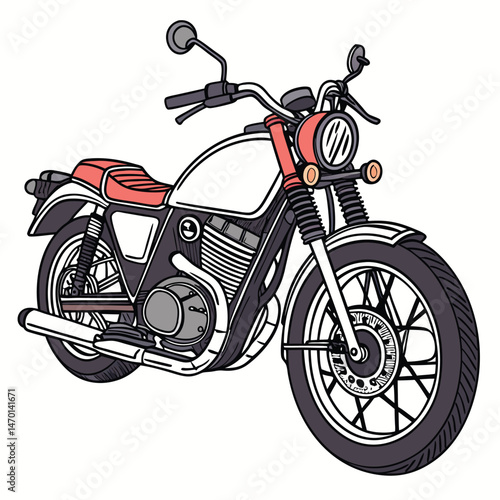 motor cycle vector image on white background