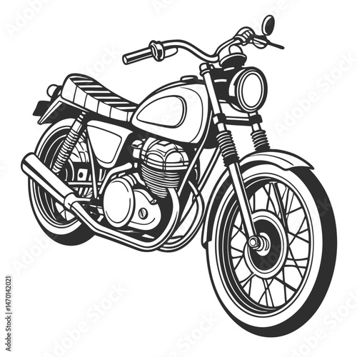 motor cycle vector image on white background