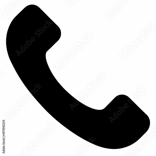 Vintage Phone Handset Vector Icon for Communication and Contact Applications