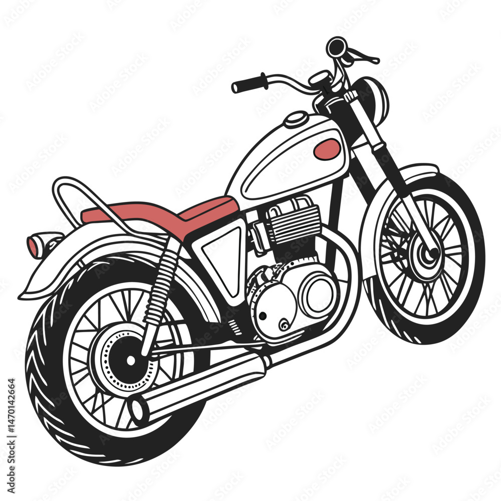 Fototapeta premium motor cycle vector image on white background