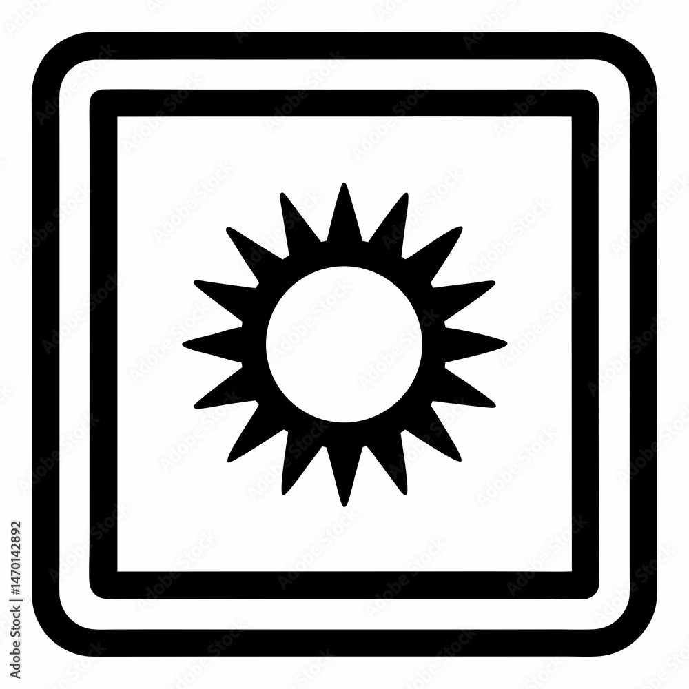 Sun Icon Vector Illustration Bright Sun with Rays for Solar, Weather, and Energy Symbols
Sun Icon Vector Illustration Bright Sun with Rays for Solar, Weather, and Energy Symbols