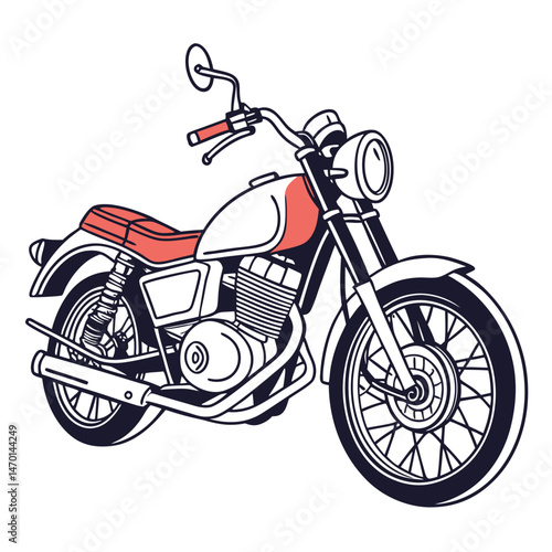 motor cycle vector image on white background