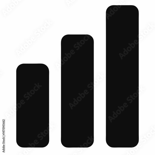 Bar Graph Icon Vector Illustration Data Analytics and Metrics for Business and Performance Visualization

