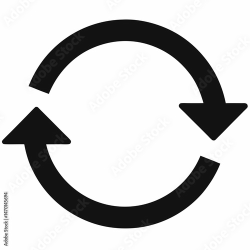 Reload or Refresh Icon Vector Illustration Data Synchronization and Update Symbol for Software and Web

