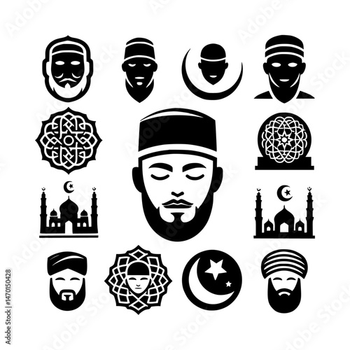 Minimalist Muslim Emblems Logo