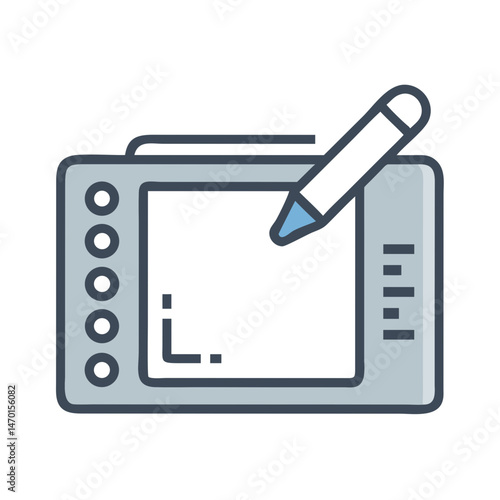 Drawing Tablet Icon Representing Digital Illustration and Creative Design Tool