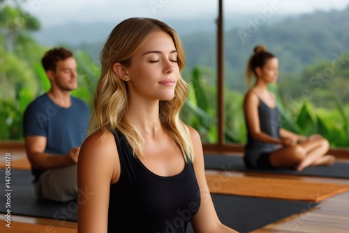 Yoga nidra retreat tropical paradise wellness experience indoor studio serene atmosphere