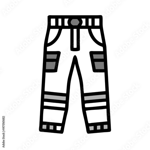 Firefighter Pants Icon – Protective Lower Body Gear Vector