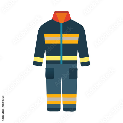 Firefighter Uniform Icon – Full Emergency Protective Gear Vector