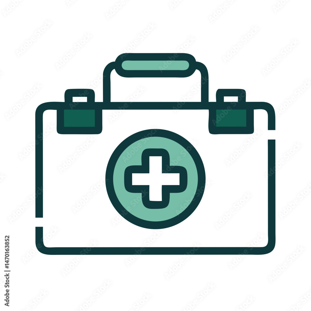 First Aid Kit Icon Representing Emergency Medical First Aid Kit Icon Representing Emergency Medical