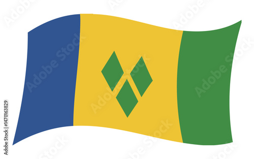 vector illustration, country flag, Saint Vincent and the Grenadines flag