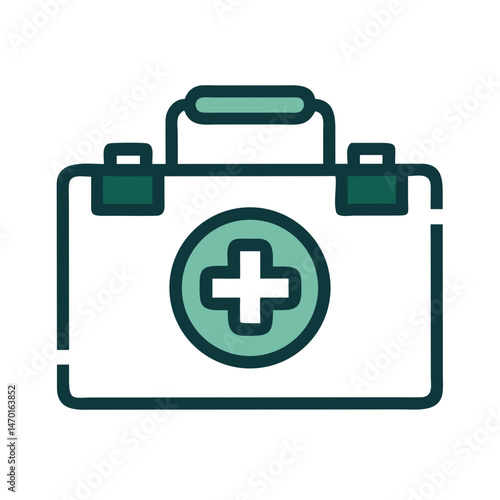 First Aid Kit Icon Representing Emergency Medical