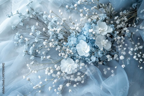 A soft fusion of baby blue and pastel gray clean and elegant