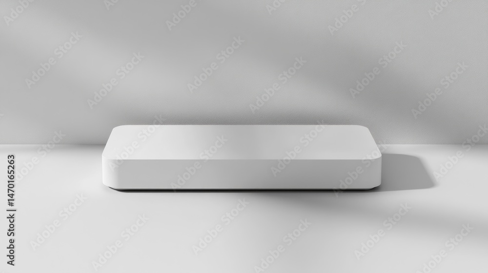Blank white product display podium Blank white product display podium