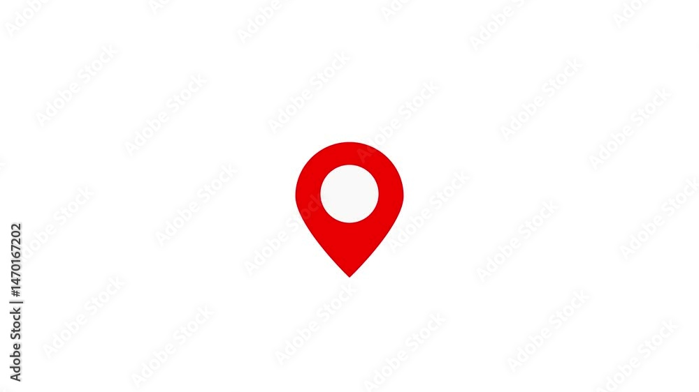 Location icon color animation GPS icon in white color background. Location icon color animation GPS icon in white color background.