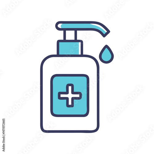  Hand Sanitizer Bottle Icon – Hygiene, Disinfection, and Health Protection Symbol