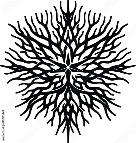 Intricate sea star vector