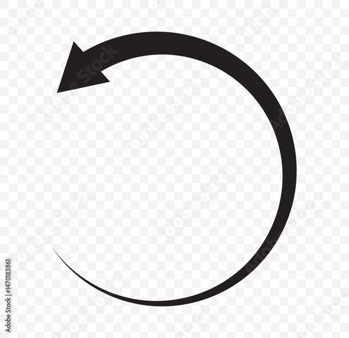 Refresh icon vector. Green recycle vector icon symbol. Repeat and reload icons set and arrow rotation circle. Sync icon symbol convert button sign on Transparent Background. EPS 10.
