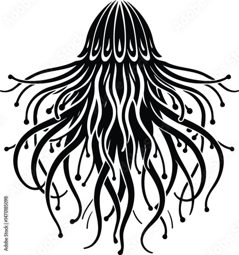 Abstract marine life design