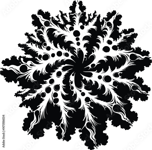Deep sea organism silhouette
