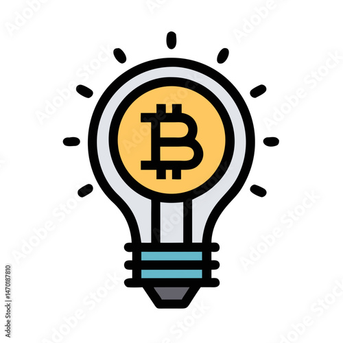 Lightbulb with Bitcoin Symbol – Crypto Innovation and Ideas