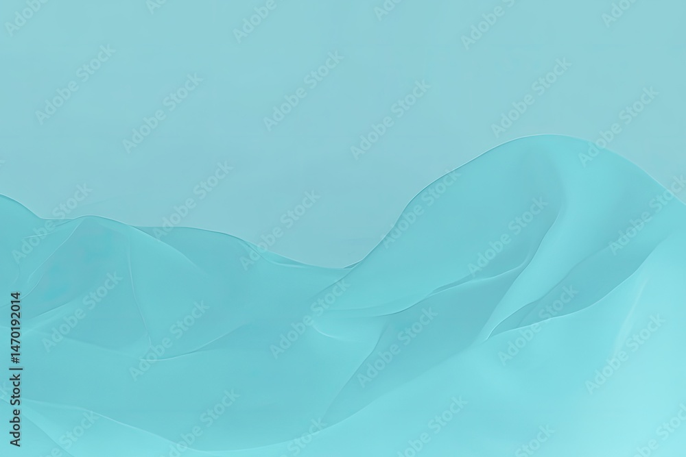 Fototapeta premium Light teal fabric folds