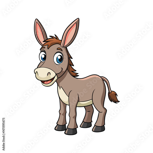 Isolated Donkey Illustration High Resolution Vector Graphic
