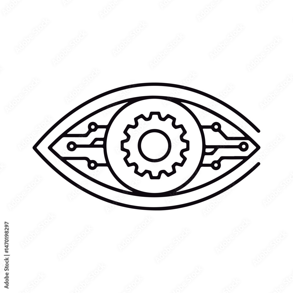 Obraz premium Engineered Eye. Industrial Vision. 