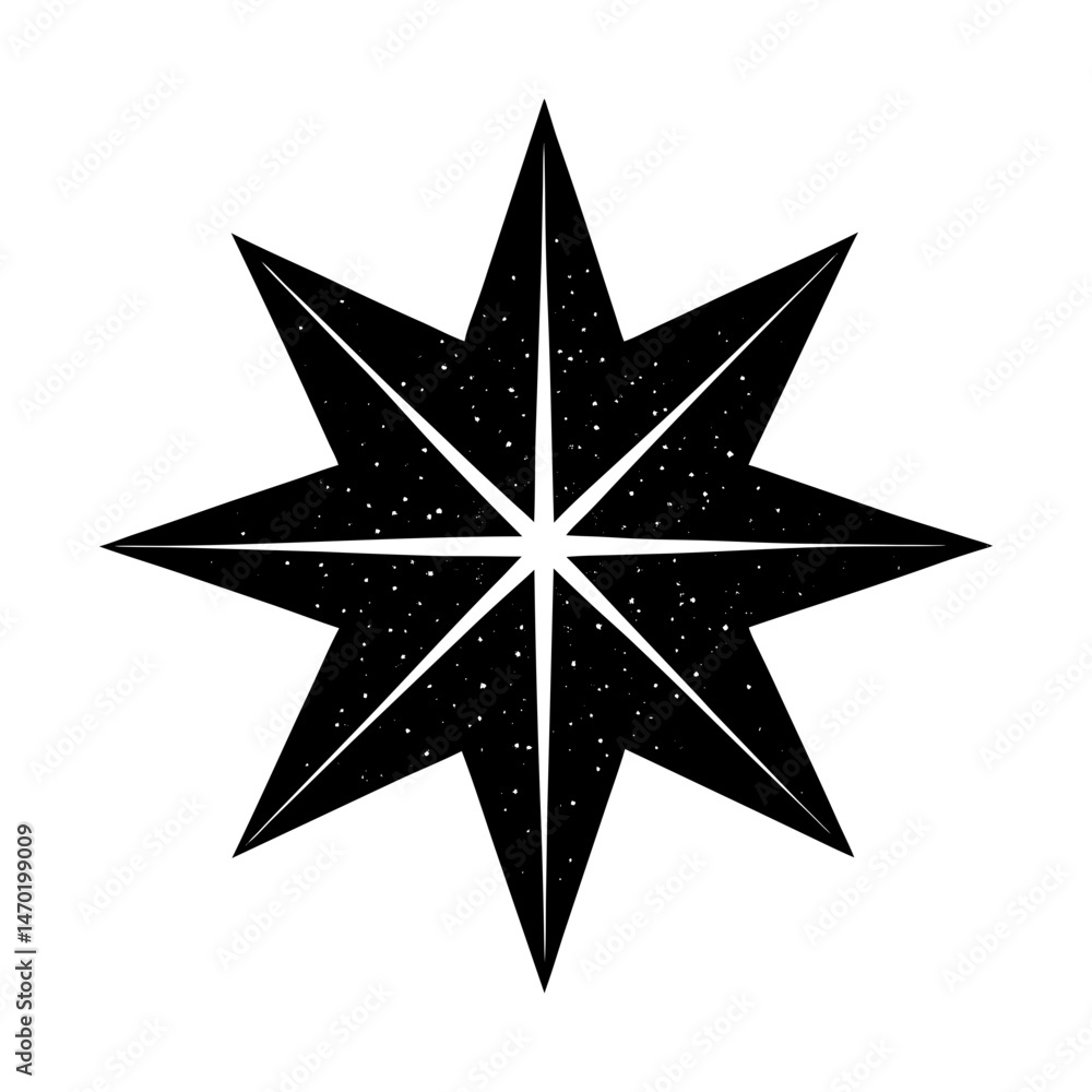 Eight Point Star Silhouette vector illustration Eight Point Star Silhouette vector illustration