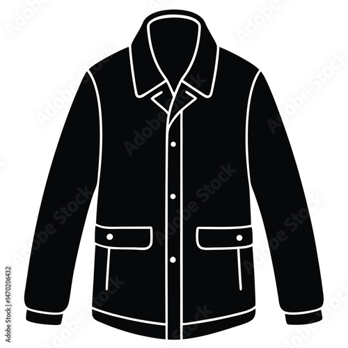 bus driver element isolated weatherproof jacket on white background