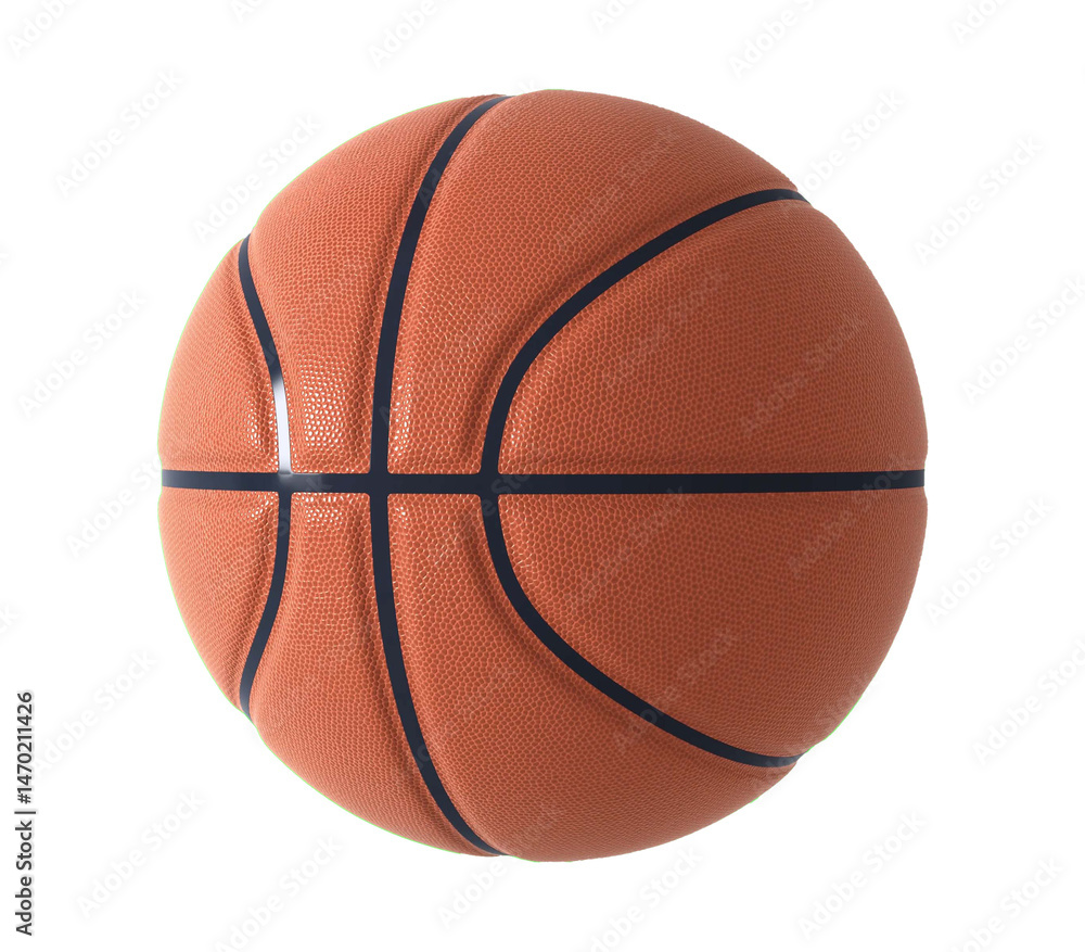Fototapeta premium Basketball isolated. Standard orange basket ball. Perfect for sports advertising 