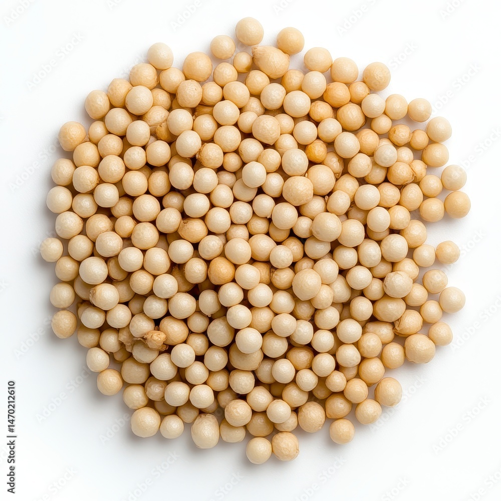 Creamy White Spheres Food Texture Close Up Creamy White Spheres Food Texture Close Up