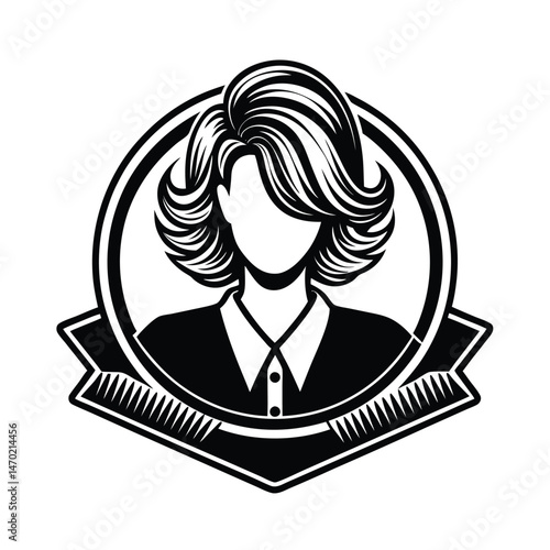 girl with long hair vector silhouette