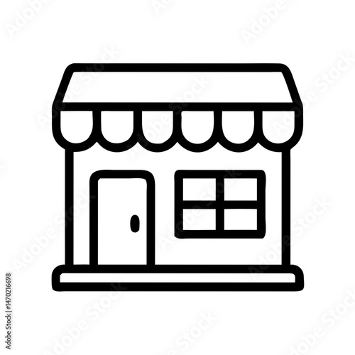 Retail Storefront Icon – Shopfront and Business Display Symbol