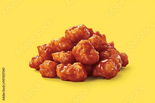 Pile of spicy boneless chicken wings